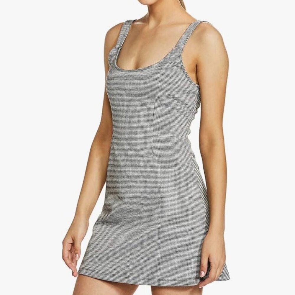 Women's Grey and White Dress